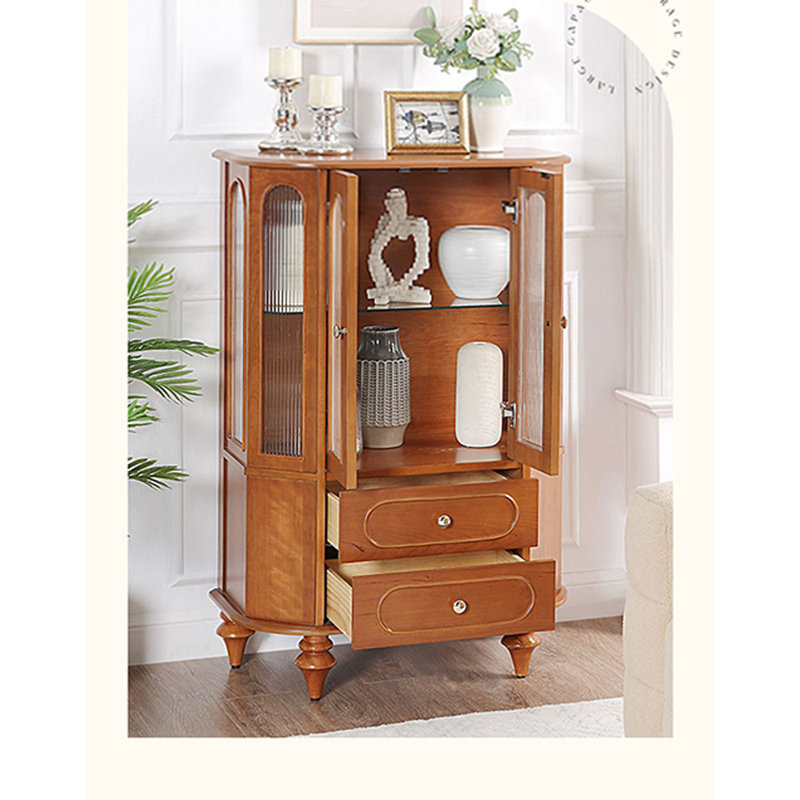 Retro Multi-Functional Accent Cabinet, Brown