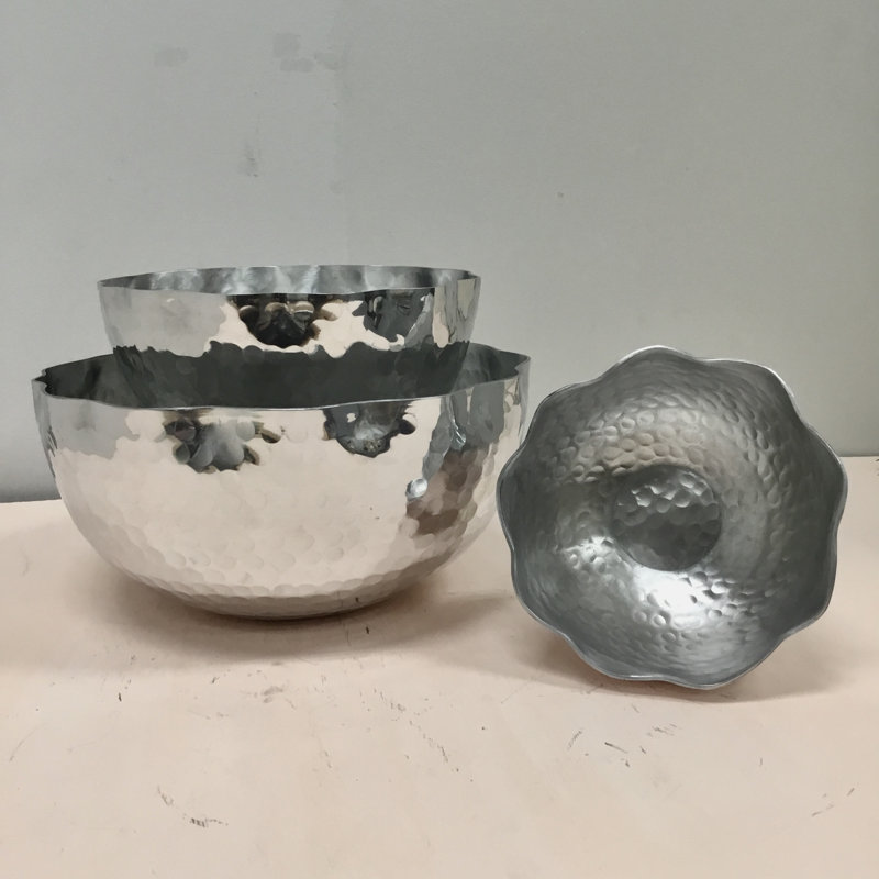 Ensemble de 3 bols martelés en aluminium Dorrace