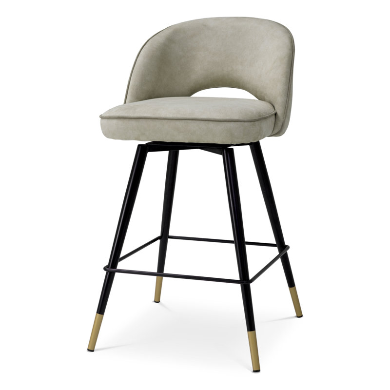 Cliff Upholstered Stool with Metal Frame, Counter Stool (27.17" Seat Height)