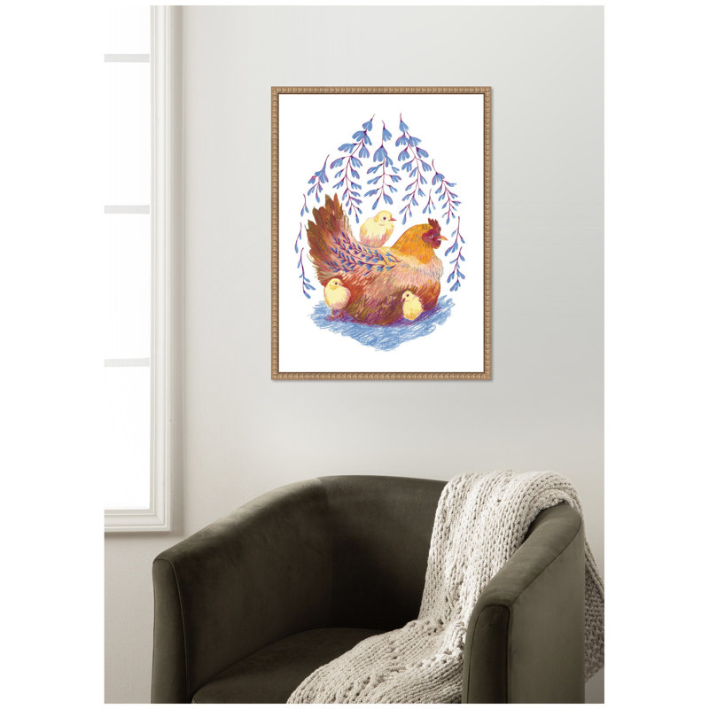 «Whisteria Hen» par Lucia Gianello, reproduction d'art sur toile encadrée