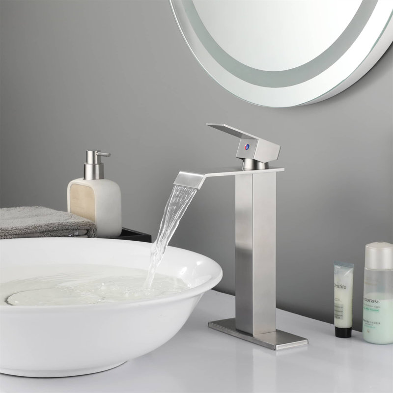 Robinet de salle de bain vasque, Nickel brossé
