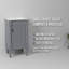 Meuble-lavabo autoportant moderne de 18 pouces avec lavabo et armoire de rangement | Idée de cadeau