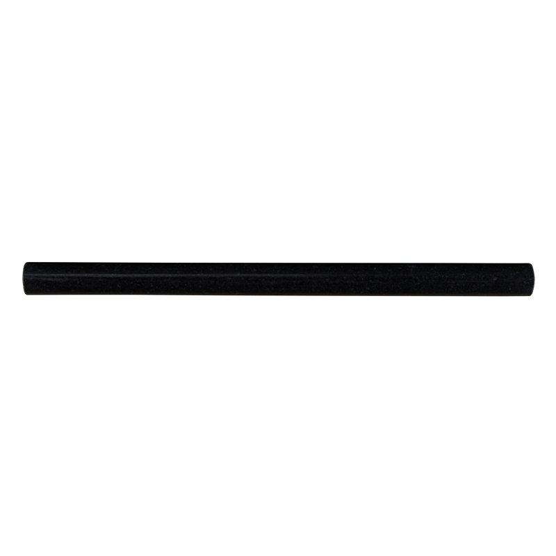 12" Black Polished Granite Bullnose Tile Trim