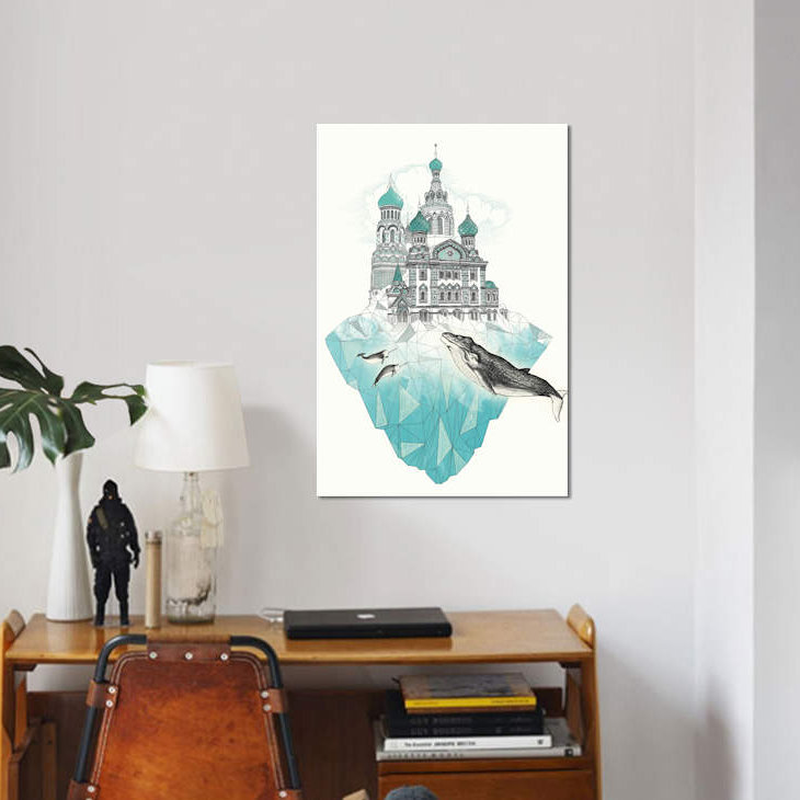« st. petersiceburg », impression sur toile, H 40 po x l 26 po x P 1,5 po, Toile tendue, Pas de tapis