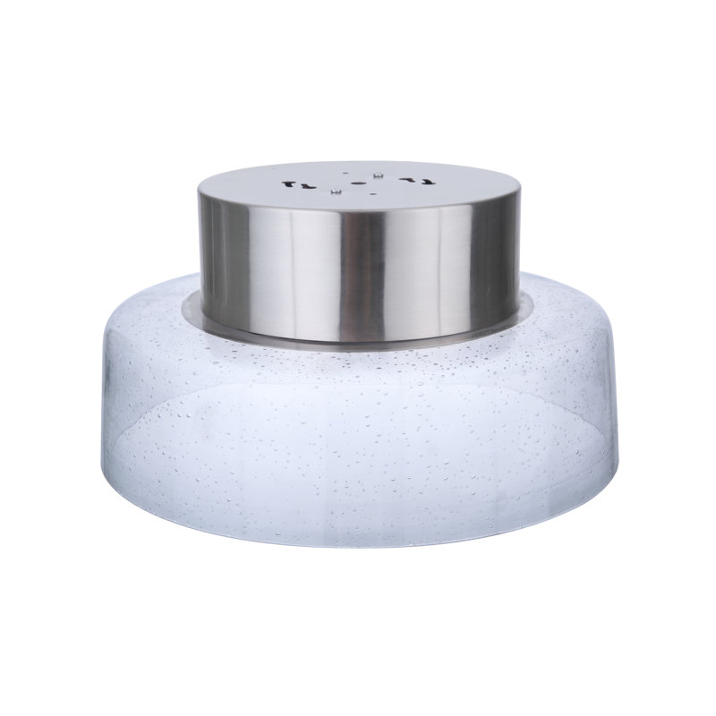 Plafonnier semi-encastré 1 lumière DEL Talisha, Nickel, H 5 po x l 10,5 po x P 10,5 po