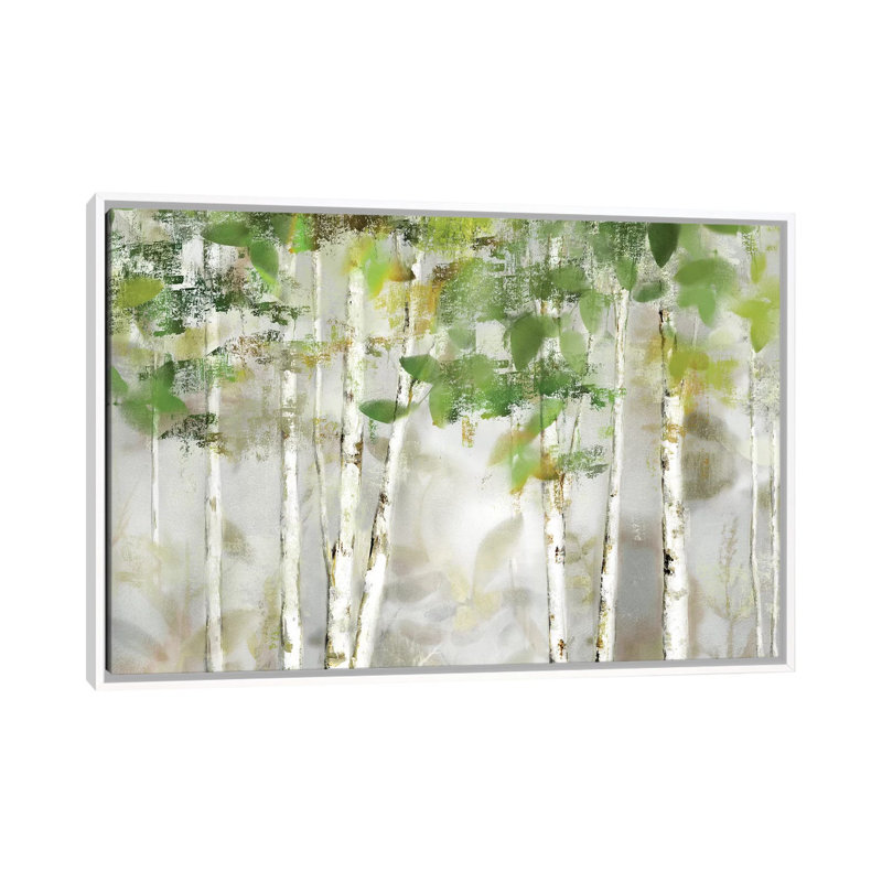 «Evergreen Forest» par Nan - impression, H 40 po x l 60 po x P 1,5 po, Cadre blanc