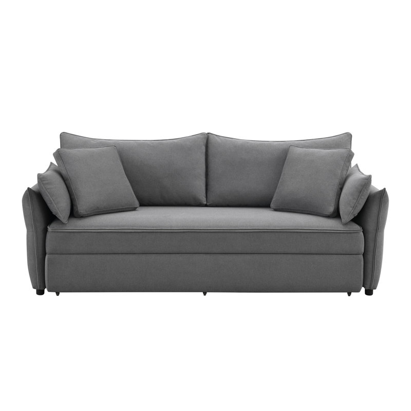 Irina Pull-Out Fabric Sleep With Storage, Gray