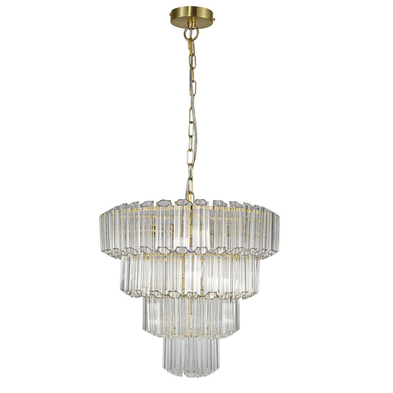 Adran 11 - Light Crystal Chandelier, Satin Brass