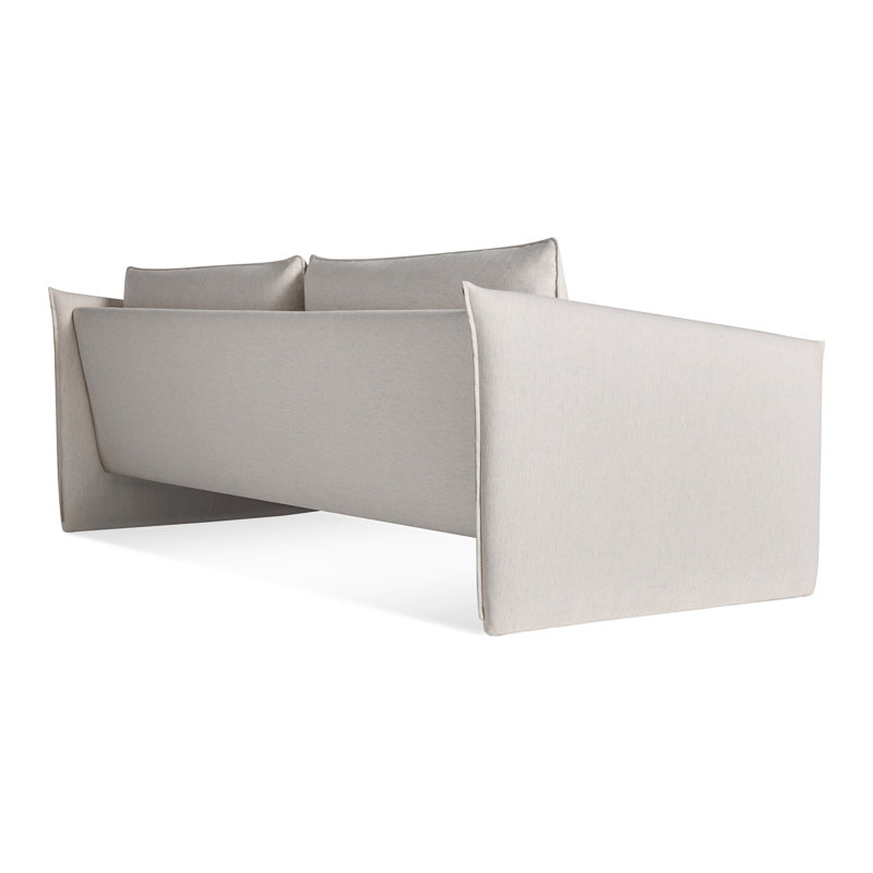 Softmore Sofa, Sylvan Bone Polyester Blend, 34" H x 96" W x 40" D