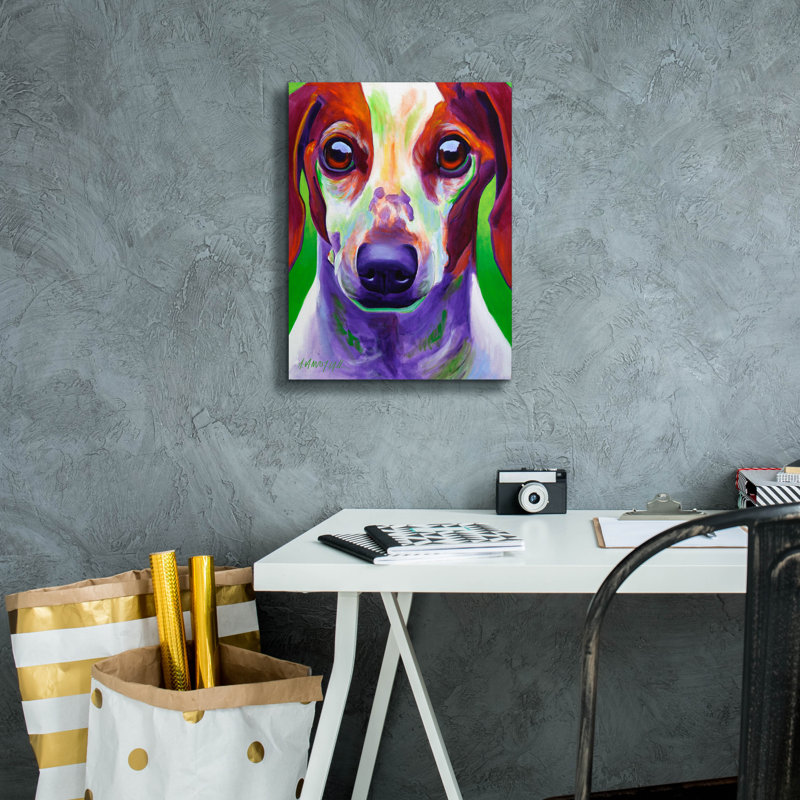 «Dachshund - Cooper» par Dawg Painter, H 16 po x l 12 po x P 0,75 po