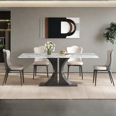 Luxury Microlite Rectangular Dining Table Sets
