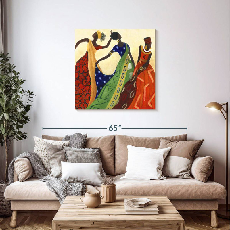 Les femmes navettes de Marrakech I, H 36 po x l 36 po