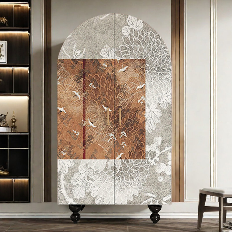 Armoire de rangement à double porte arquée