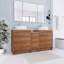 Meuble-lavabo double 58,89 po avec plateau en céramique Irim