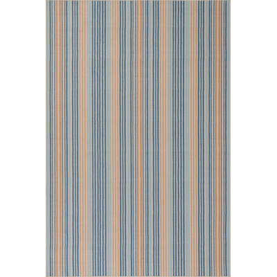 Tyne Coastal Striped Machine Washable Rug