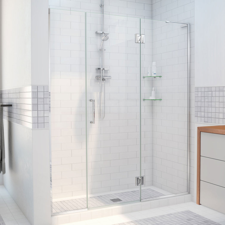 Unidoor-X 66.5" W x 72" H Hinged Frameless Shower Door with ClearMax™ Technology
