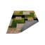 TAPIS EN POLYESTER ÉCOLOGIQUE ET À MAIN HAG touffeté à la main Heller - Rectangle | Vert beige | Géométrique moderne | High Pile | Épais fait à la main | Antidérapant | Tapis pour le salon-26156885