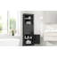 Black Triangle Tall Cabinet With 3 Drawers And Adjustable Shelves For Bathroom-997438012