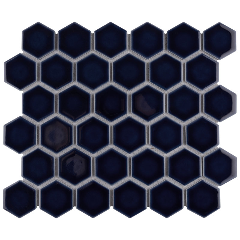 Carreau de mosaïque en porcelaine Merola, Bleu fumée