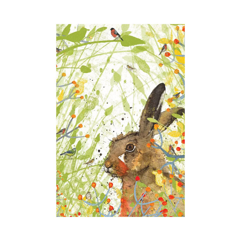 Hare (Birdsong) by Michelle Campbell - Floater Frame Gallery-Wrapped Canvas Giclée on Canvas, 20.32 cm H x 30.48 cm W