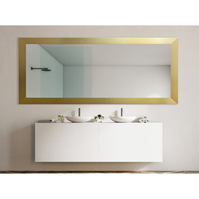 Wood Flat Wall Mirror