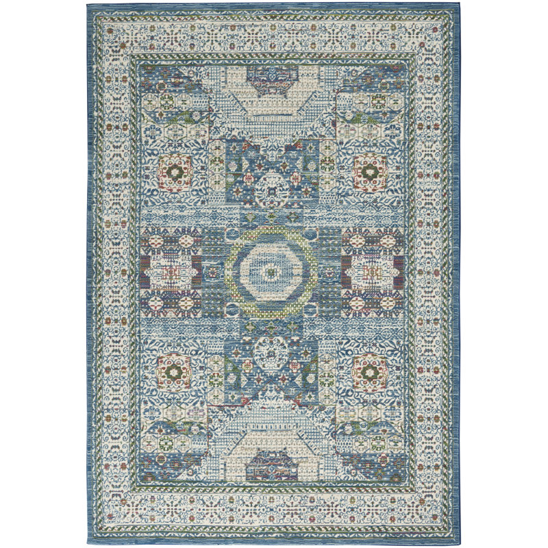 Tapis transitionnel ivoire Raymond Farmhouse, Rectangle 5 pi 3 po x 7 pi 6 po