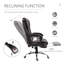 Fauteuil de direction ergonomique à haut dossier, fauteuil d'ordinateur en cuir PU avec repose-pieds rétractable