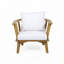 Fauteuil club d'extérieur en bois d'acacia