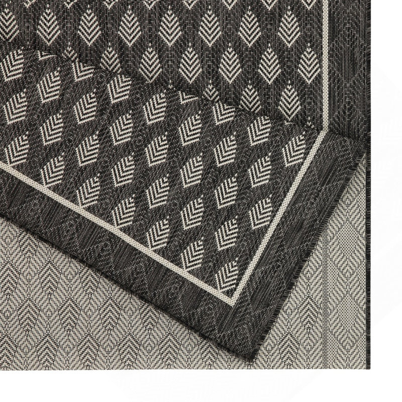 Anthracite 7 Ft. 10 In. X 10 Ft. 3 In. Indoor/Outdoor Area Rug, Rectangle 7'10" x 10'3"