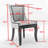 A&a furniture ultra side dining chairs | set of 2 | thickened fabric, solid wood legs | bronze nailhead-497689671-498990615