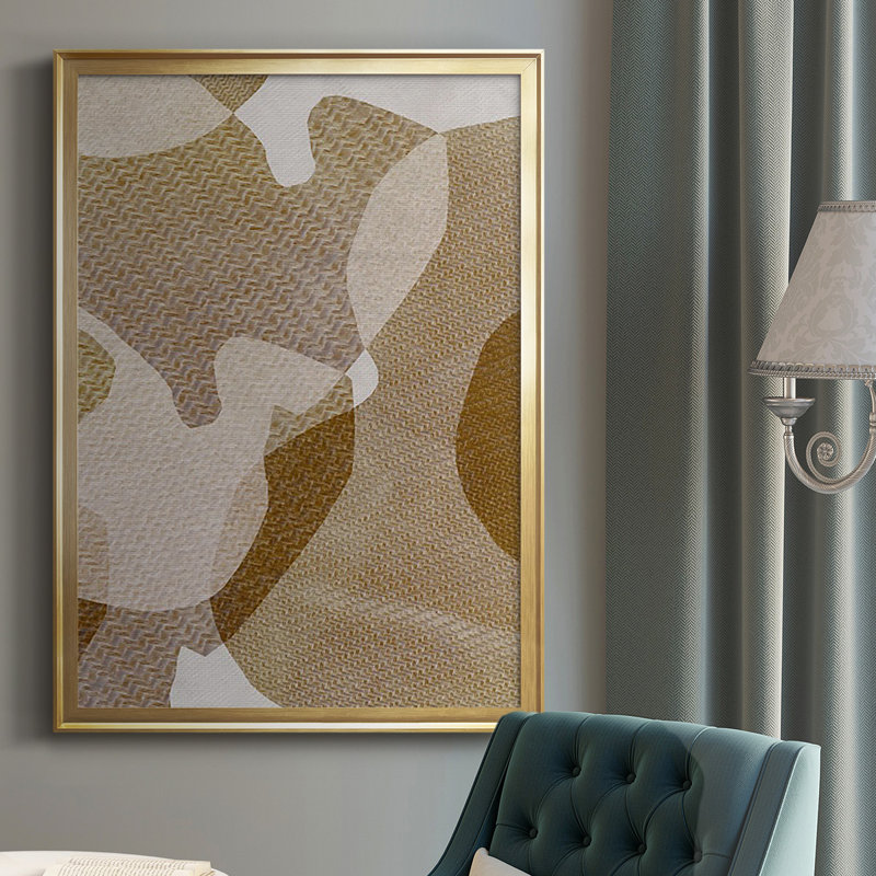 Denarious Texture Desert II - reproduction de cadre photo, Toile avec cadre doré, H 42,5 po x l 30,5 po
