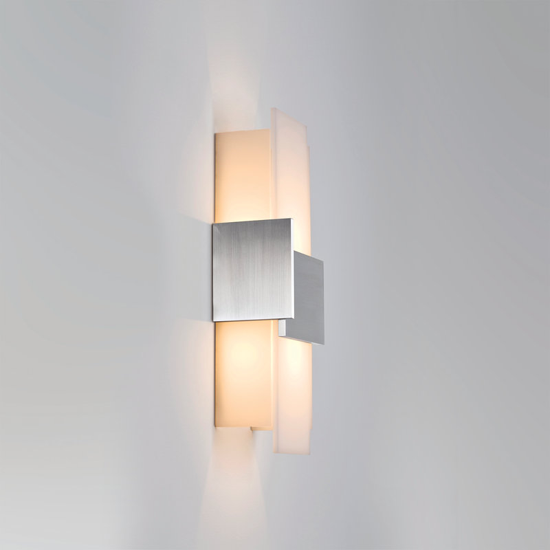 1 - Light LED Flush Mounted Sconce, Brushed Aluminum, 3500K (Cool)
