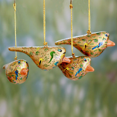 4.5'' Handmade Fabric Animals Hanging Figurine Ornament