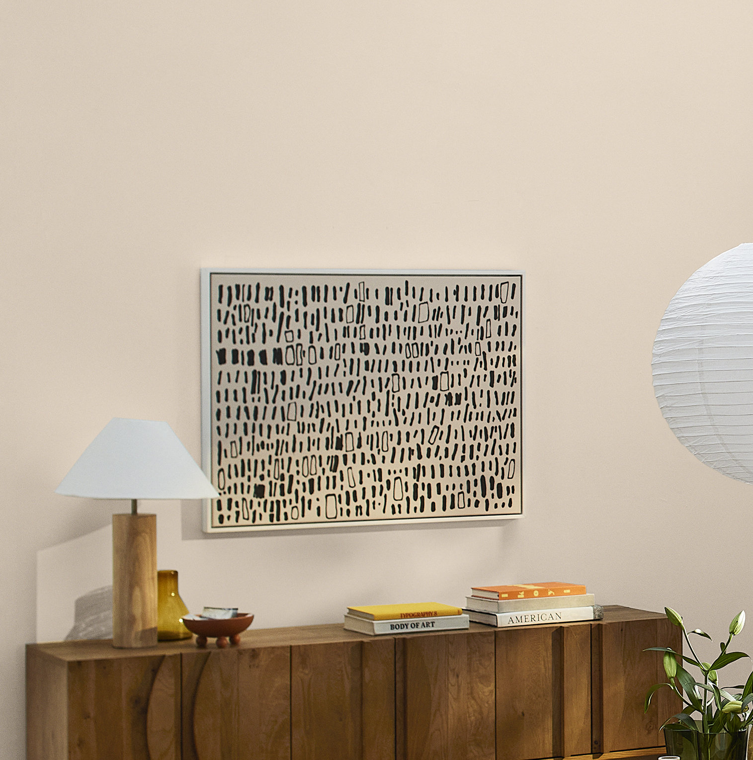 Timber "Tribal Code" Print by Filippo Ioco, 31.5" H x 41.5" W, White