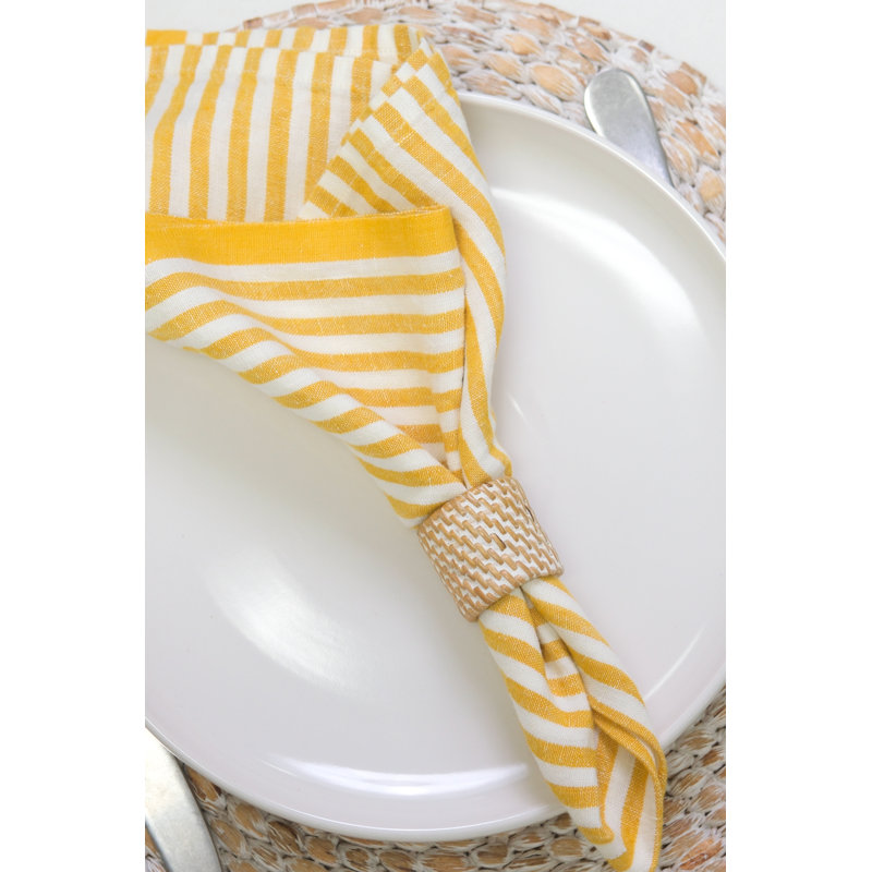 Adamsburg Linen Square Napkins, Mustard