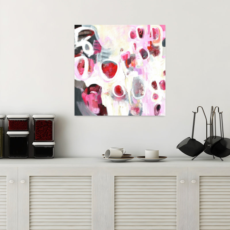 Biscuits et crème, art contemporain abstrait, H 18 po x l 18 po