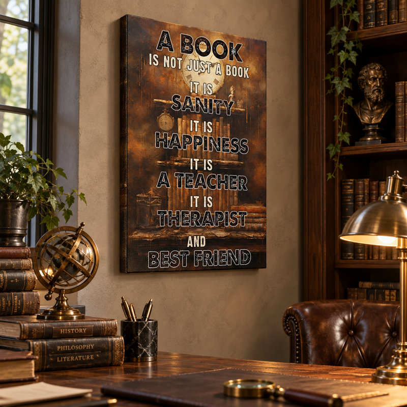 A Book Is Not Just A Book It Is Sanity, L 11 po x H 14 po