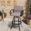 Tabouret de bar pivotant en aluminium 29,6 po avec tissu Sunbrella-665341625