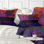 Blue Vs Red Textures - Abstract Printed Pillow