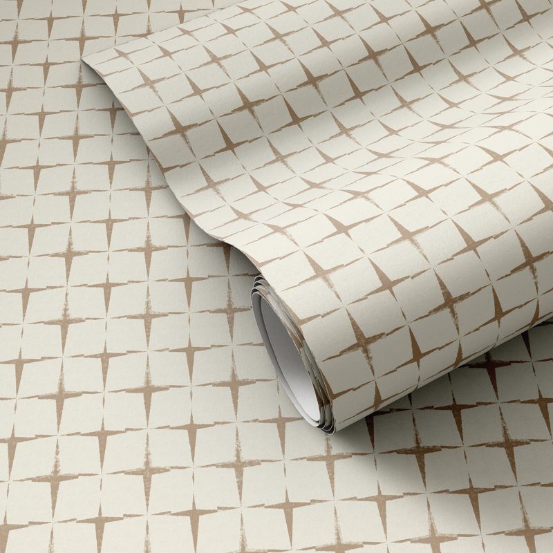 Blocking Wallpaper by Getty Images, 12"x8", Blocking Taupe II