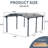 Outdoor Carport, 12 FT * 16 FT* 8 FT Arch Carport With Aluminum Frame And Polycarbonate Panels Car Port For Outdoor Driveway Car, Truck