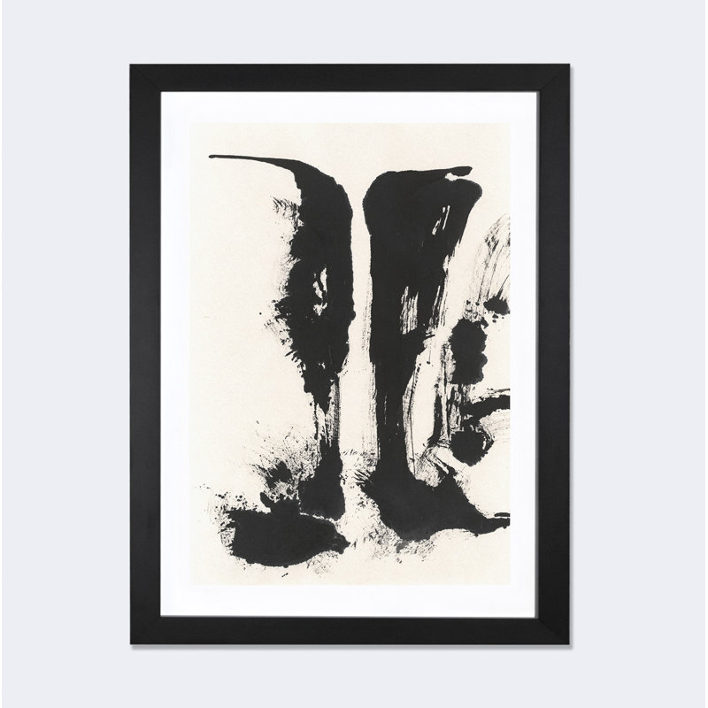 « sumi cascade view v », impression, H 24 po x l 16 po x P 1 po, Papier encadré noir