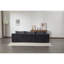 Canapé modulaire en forme de L Boneless à compression avec méridienne confortable et assise profonde, canapé-lit modulaire minimaliste en velours côtelé noir pour salon, sans assemblage, cadre durable-1238561799