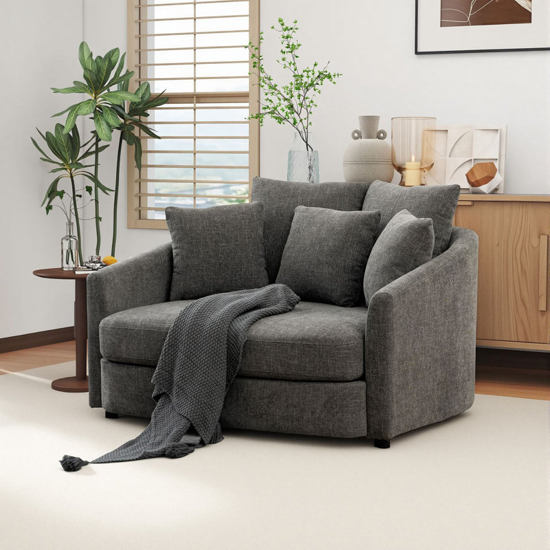Fauteuil d'appoint Cozy Barrel, Gris
