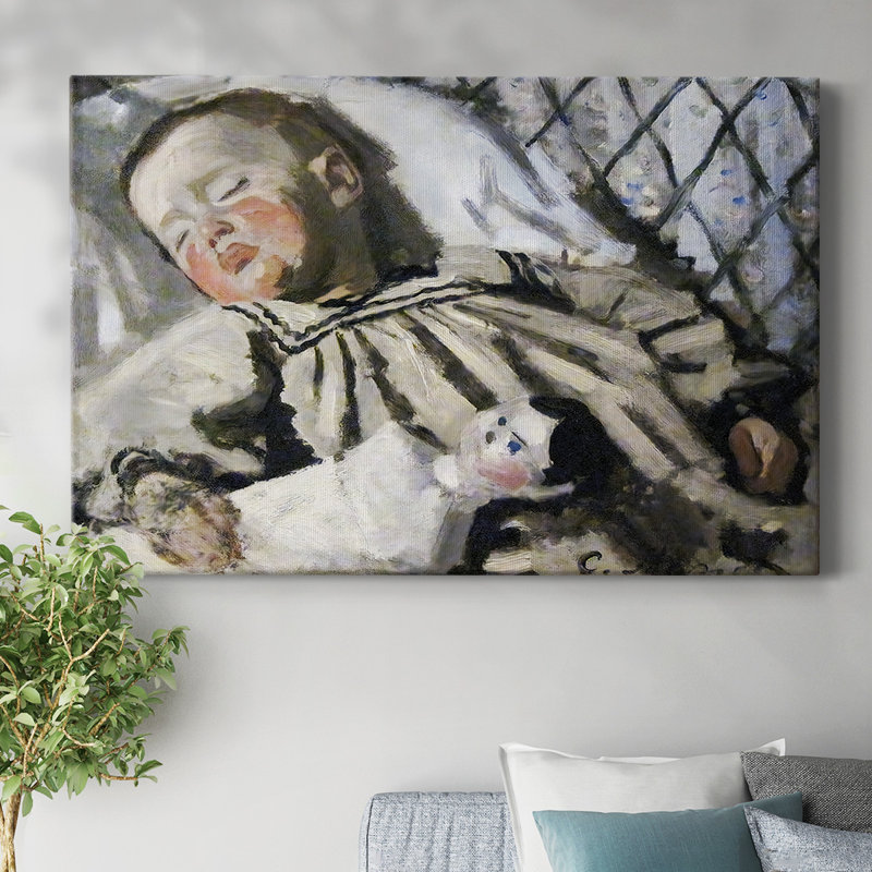 Portrait of Jean with a Doll, 1867-Gallery Wrapped Canvas, 12" H x 18" W