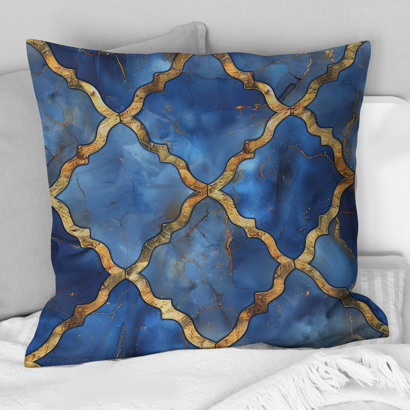 Coussin décoratif Glam Quatrefoil III - Glam, H 16 po x l 16 po