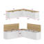 Banc de rangement de coin pour chaussures-120842637