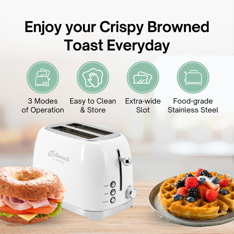 Stainless Steel  With 2 Slice Toaster With Bagel Mode