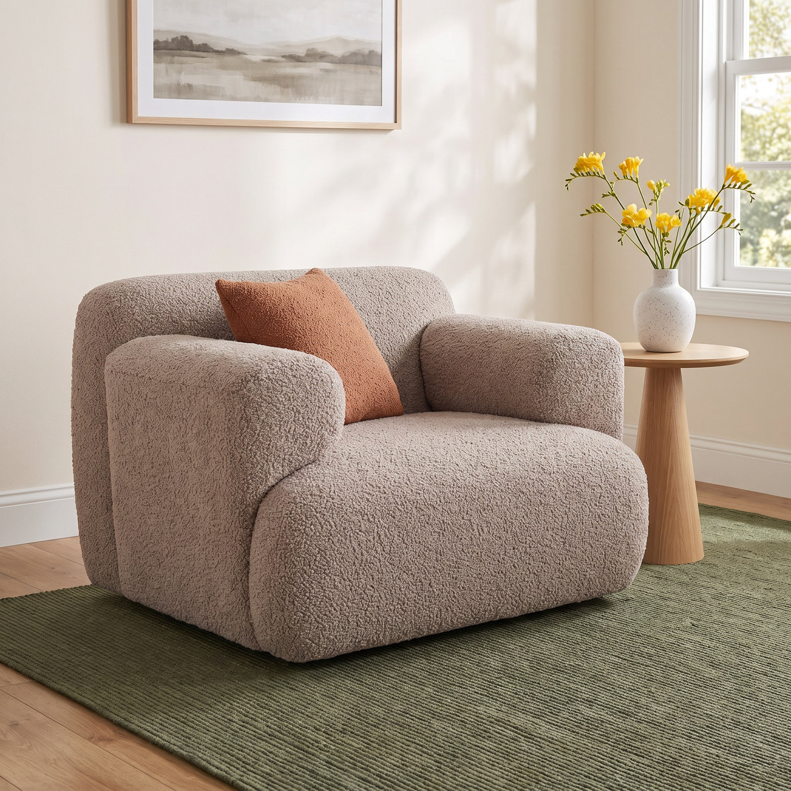 Marilee Armchair, Brown Sherling