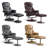 Aashka Faux Leather Swivel Recliner-966231557